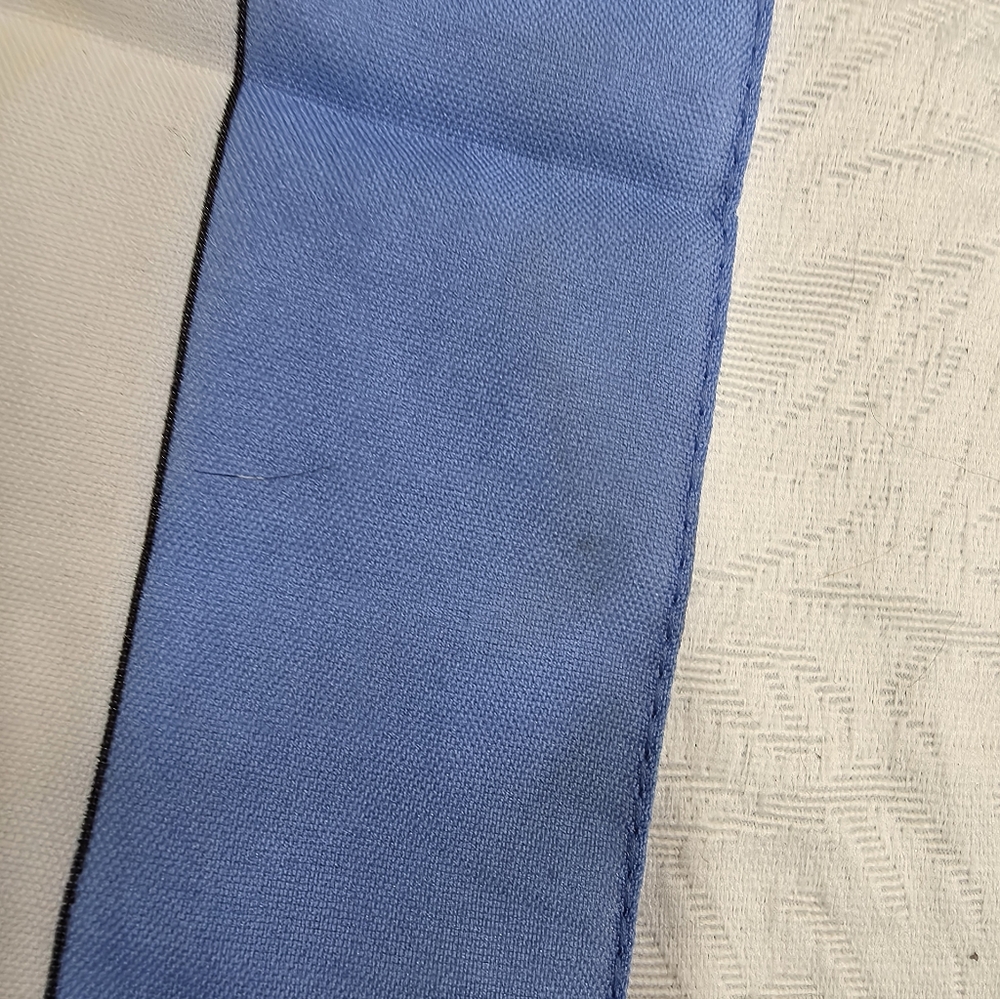 Vintage Made in Italy Floral Square Scarf Blue & Pink - Picture 7 of 10